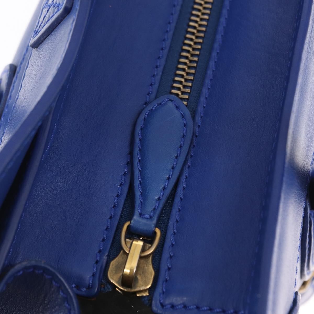 Celine Luggage Bag Smooth Leather, BLUE, LEATHER, Handbag