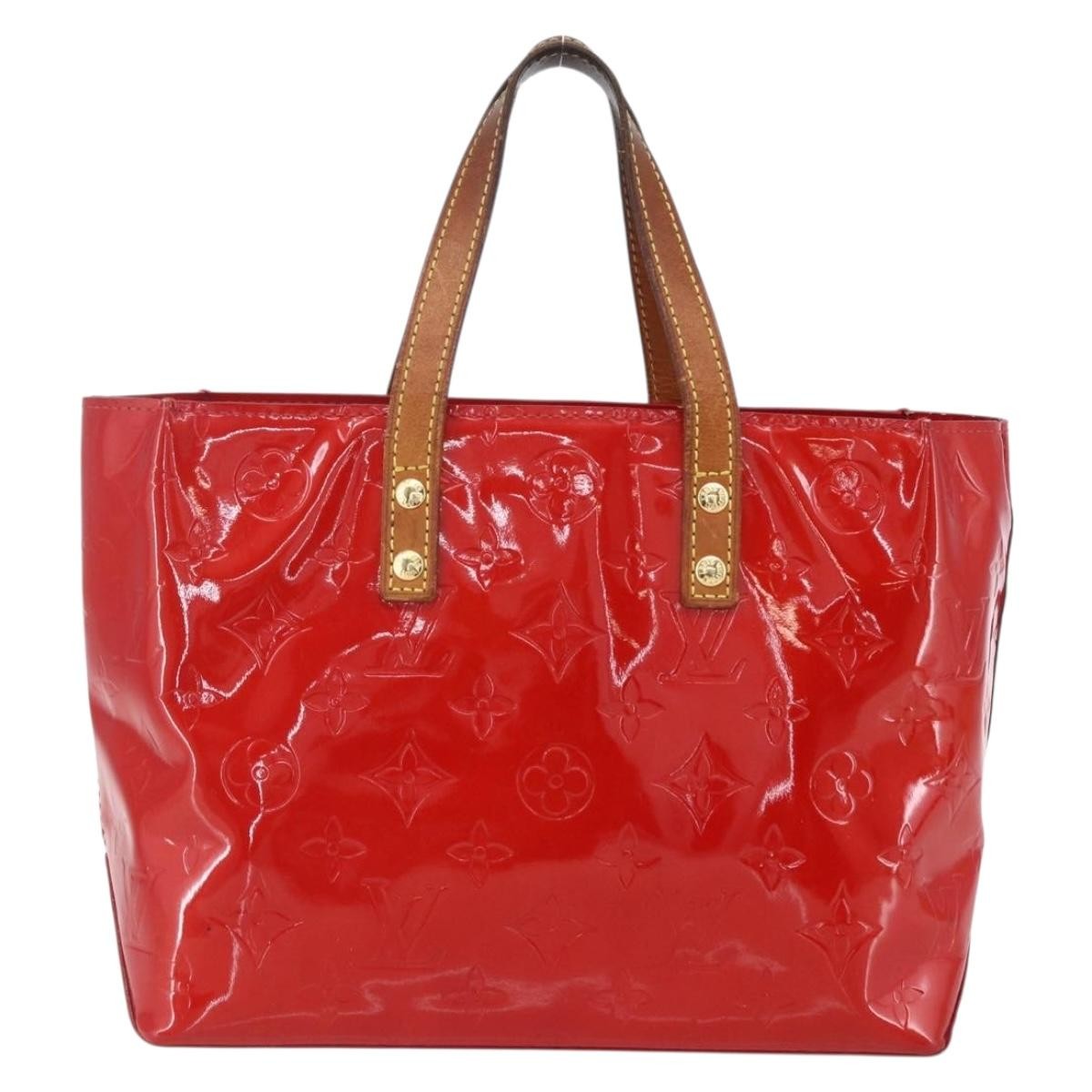 Louis Vuitton Reade Handbag Monogram Vernis, RED, PATENT_LEATHER, Handbag