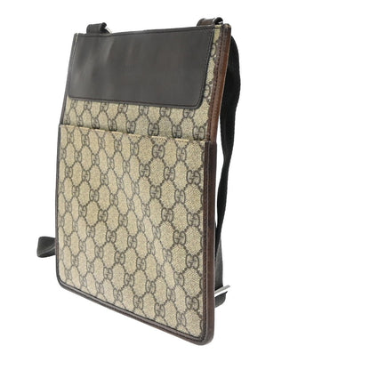 Gucci Front Pocket Messenger Canvas, BROWN, PVC, Shoulder bag