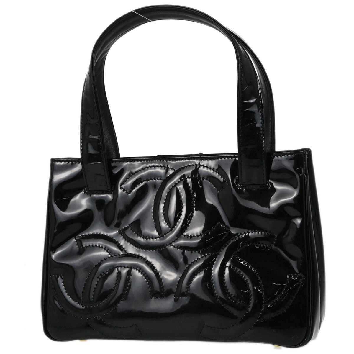 Chanel Triple CC Tote Patent, BLACK, PATENT_LEATHER, Handbag