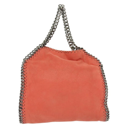 Stella McCartney Falabella Fold Over Bag Faux Suede, ORANGE, SUEDE, Shoulder bag