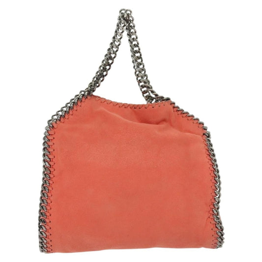 Stella McCartney Falabella Fold Over Bag Faux Suede, ORANGE, SUEDE, Shoulder bag