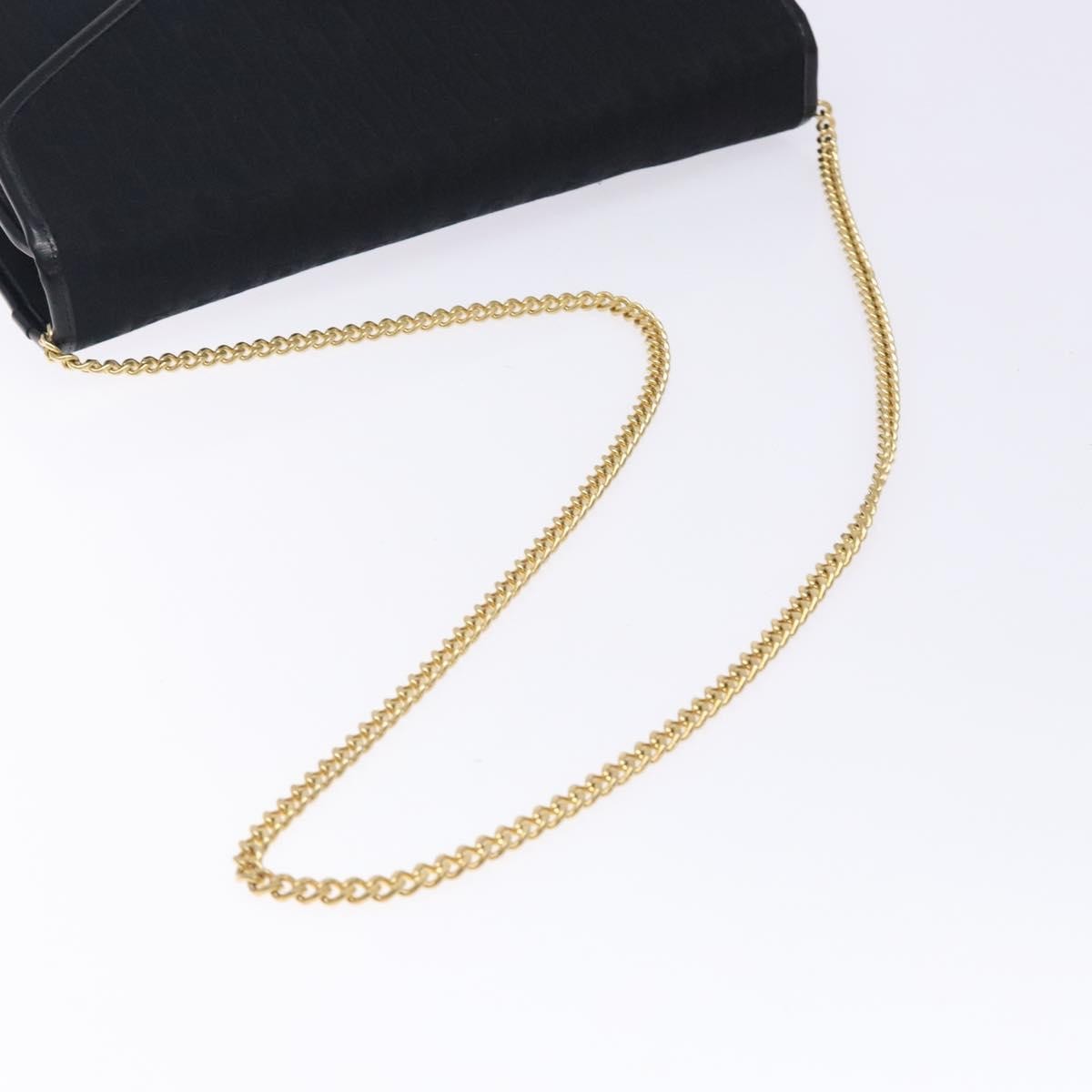 Christian Dior Vintage Trotteur Chain shoulder bag Canvas, BLACK, CANVAS, Shoulder bag