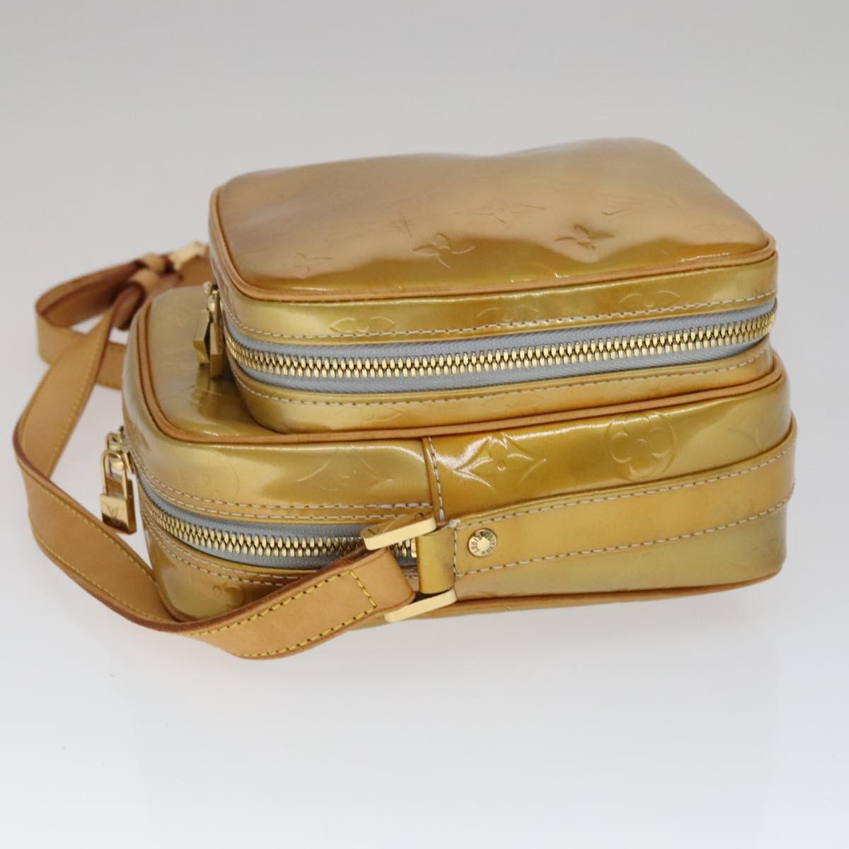 Louis Vuitton Wooster Handbag Monogram Vernis, YELLOW, PATENT_LEATHER, Handbag