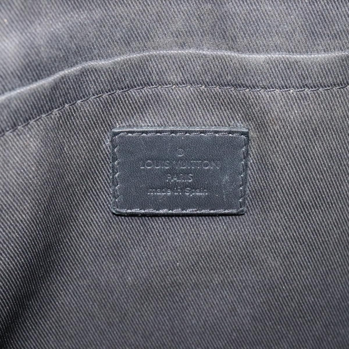 Louis Vuitton Discovery Pochette Monogram Shadow Leather, BLACK, LEATHER, Clutche & pouche