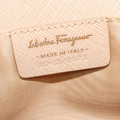 Salvatore Ferragamo Ginny Crossbody Bag Leather, BEIGE, LEATHER, Shoulder bag