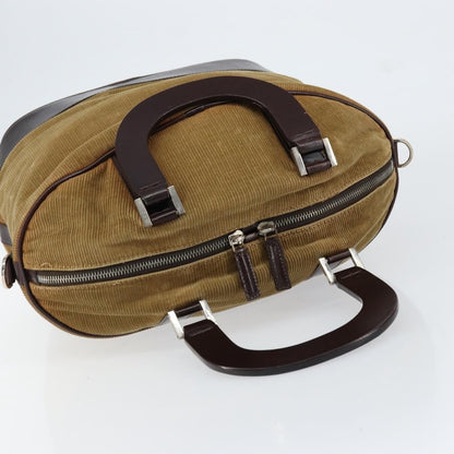 Fendi Vintage Top Handle Bag Velvet, BEIGE, VELVET, Handbag