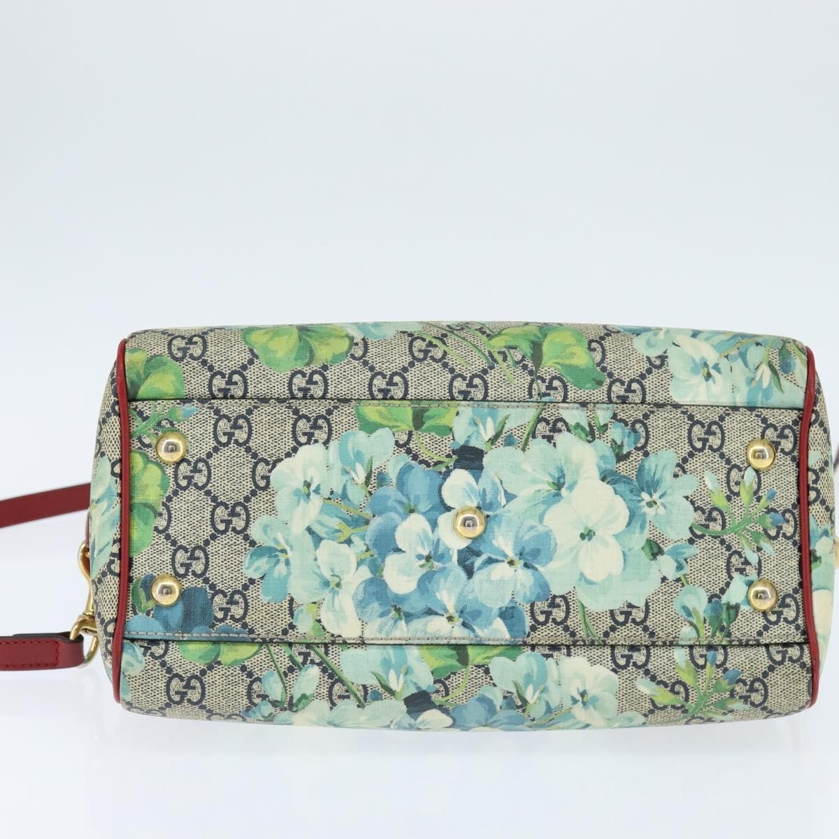 Gucci Convertible Boston Bag Blooms Print GG Coated Canvas, BEIGE, CANVAS, Handbag