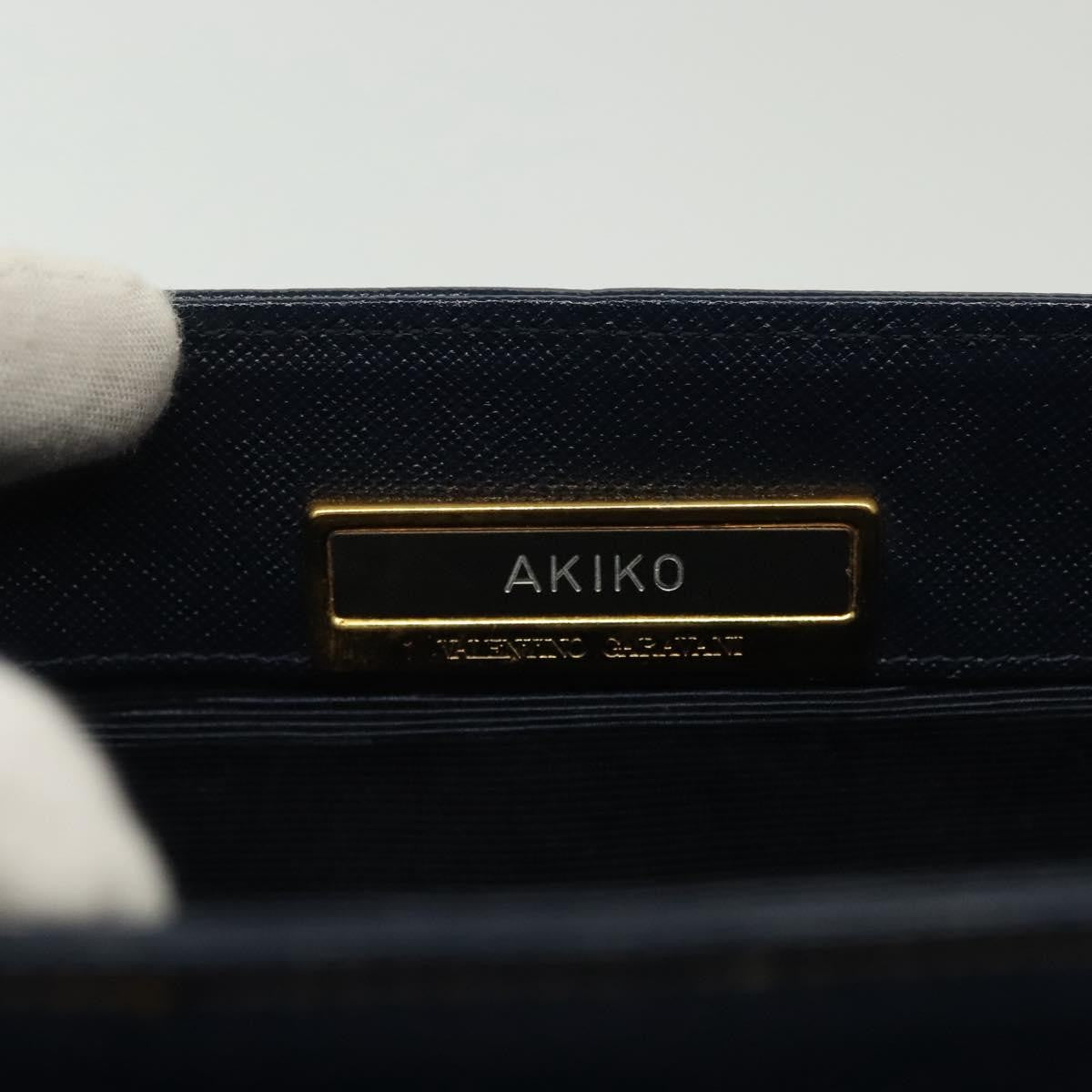 Valentino Garavani Vintage Handbag Leather, NAVY, LEATHER, Handbag