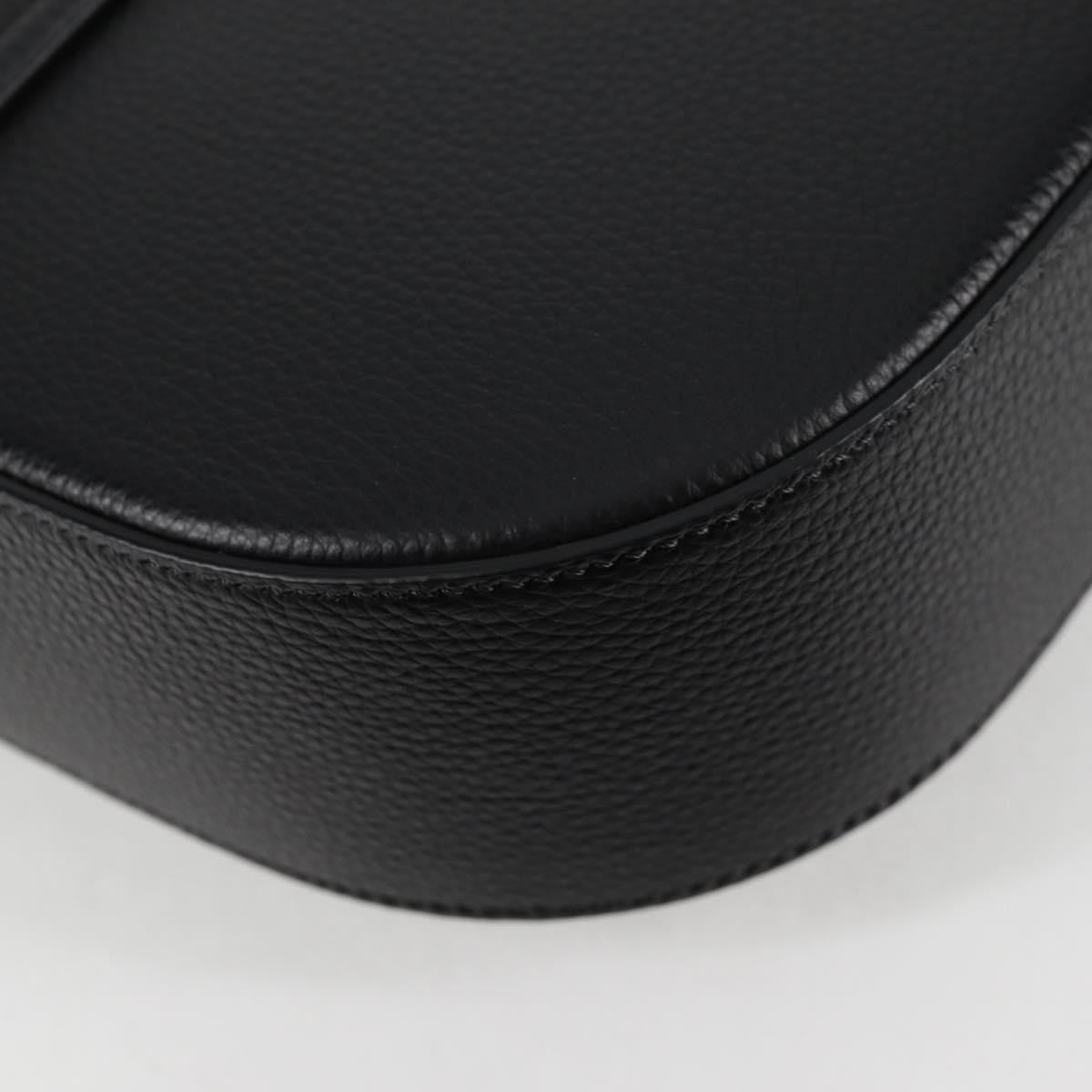 Versace Virtus Flap Messenger Bag Leather, BLACK, LEATHER, Crossbody bag