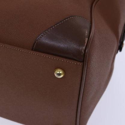 Burberry Front Pocket Zip Boston Bag House Check Canvas and Leather, BROWN, LEATHER, Travel bag