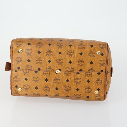 MCM Visetos logogramme Handbag Canvas and Leather, BROWN, CANVAS, Travel bag