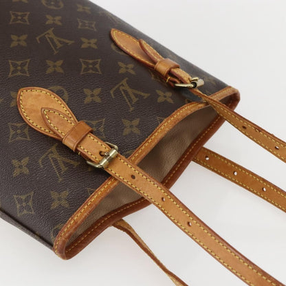 Louis Vuitton Petit Bucket Bag Monogram Canvas, BROWN, CANVAS, Shoulder bag