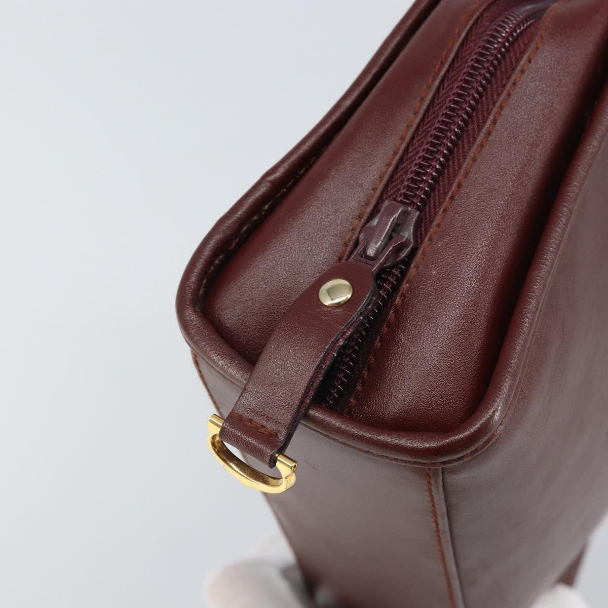 cartier Must de Cartier Clutch bag Leather, BURGUNDY, LEATHER, Clutche & pouche