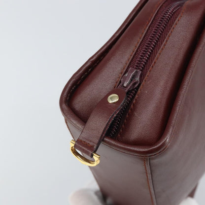 cartier Must de Cartier Clutch bag Leather, BURGUNDY, LEATHER, Clutche & pouche