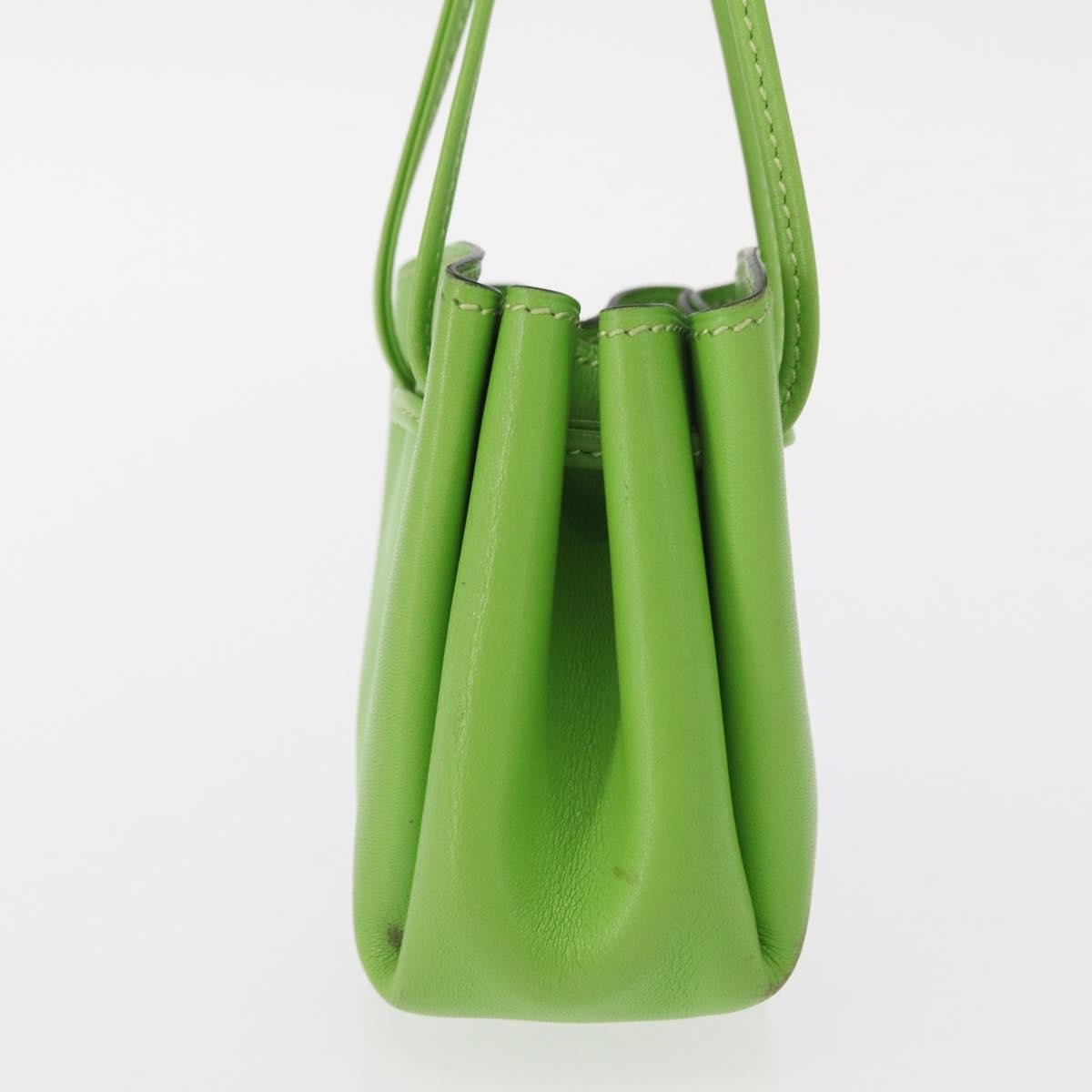 Hermes Vespa Pouch Leather, GREEN, LEATHER, Clutche & pouche