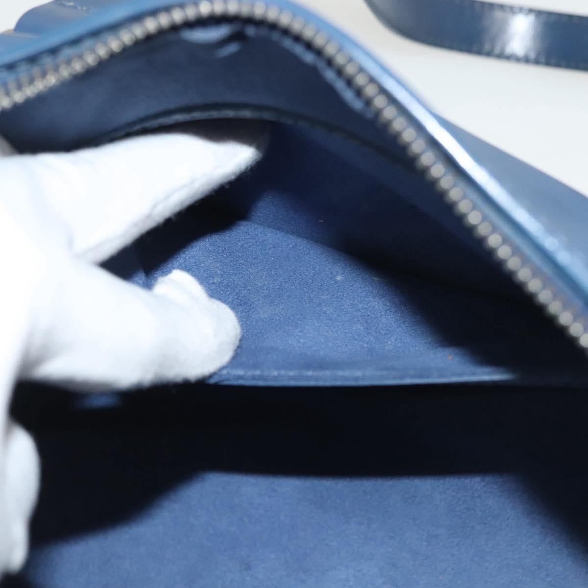 Louis Vuitton Soufflot Handbag Epi Leather, BLUE, LEATHER, Handbag