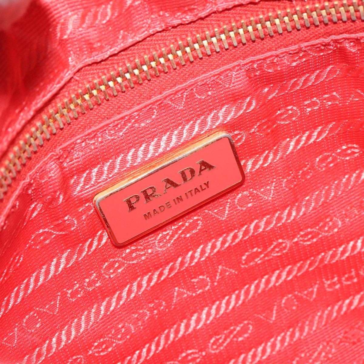 Prada Vintage Zip Handbag Tessuto, ORANGE, NYLON, Handbag