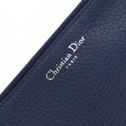Christian Dior Diorissimo Tote Pebbled Leather, NAVY, LEATHER, Tote bag