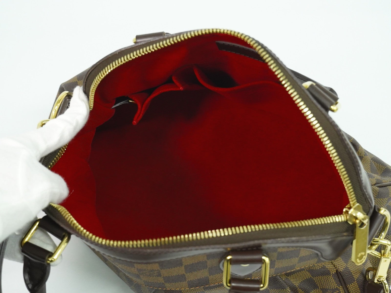 Louis Vuitton Trevi Handbag Damier, BROWN, CANVAS, Handbag