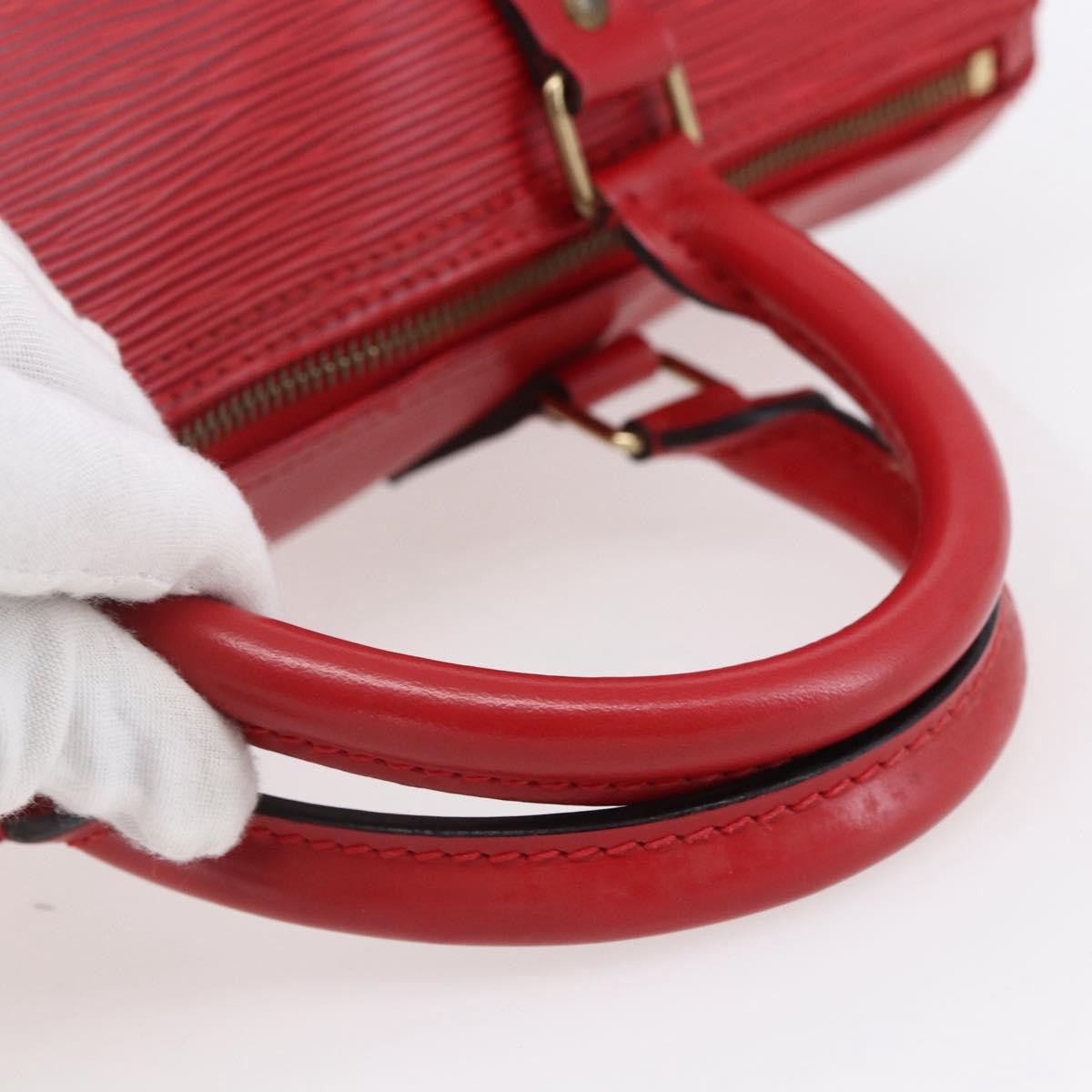 Louis Vuitton Speedy Handbag Epi Leather, RED, LEATHER, Handbag