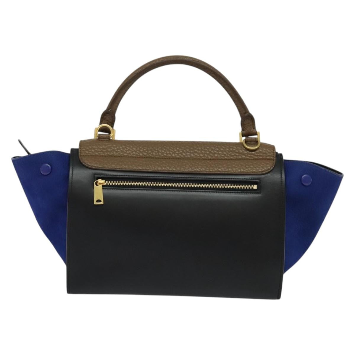 Celine Trapeze Bag Leather, BEIGE, LEATHER, Handbag