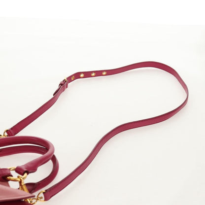 Miu Miu Madras Convertible Lock Tote Leather, PINK, LEATHER, Handbag