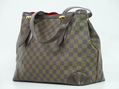 Louis Vuitton Hampstead Handbag Damier, BROWN, CANVAS, Tote bag