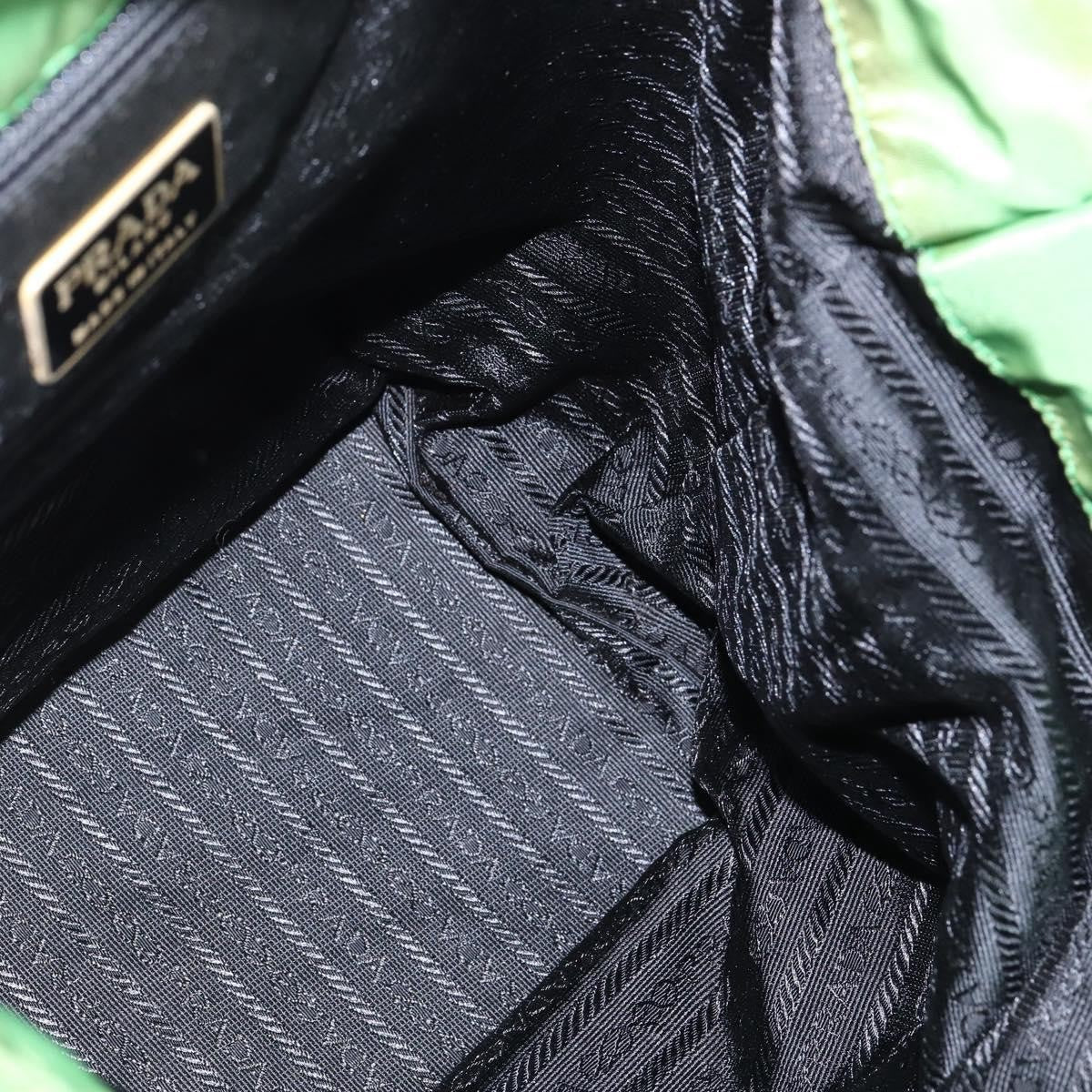 Prada Metal Handles Tote Tessuto, GREEN, NYLON, Tote bag