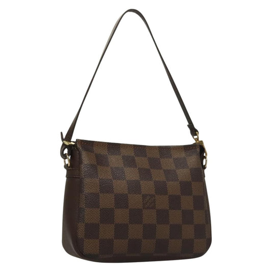 Louis Vuitton Trousse Make Up Bag Damier, BROWN, CANVAS, Clutche & pouche