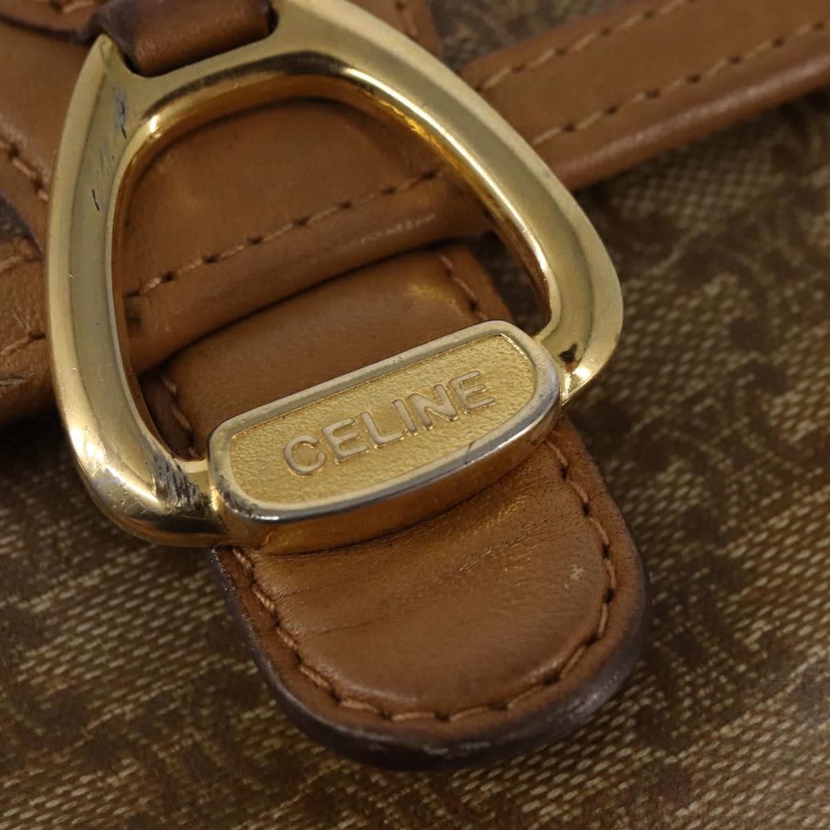 Celine Macadam Shoulder Bag PVC Leather, BEIGE, CANVAS, Shoulder bag