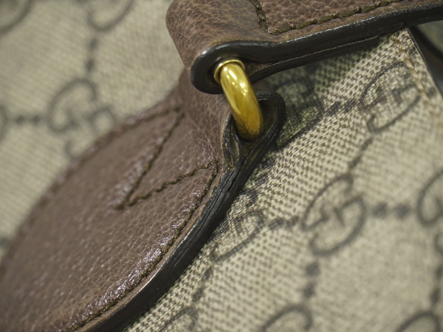 Gucci Courrier Convertible Soft Open Tote GG Coated Canvas with Applique, BEIGE, CANVAS, Tote bag