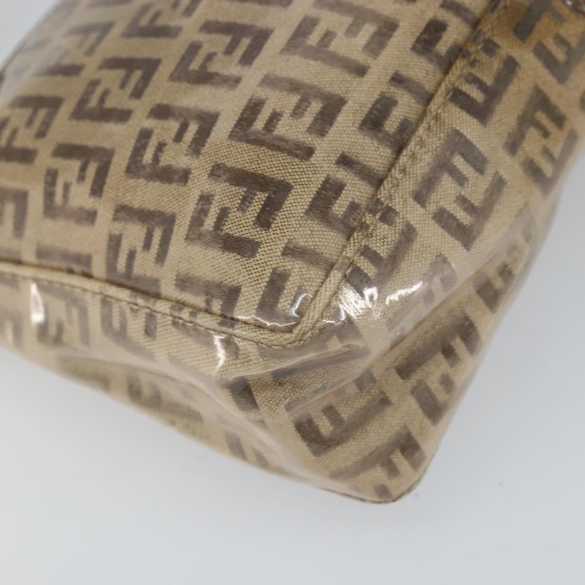 Fendi Vintage Shoulder Bag Zucca Canvas, BEIGE, PVC, Shoulder bag