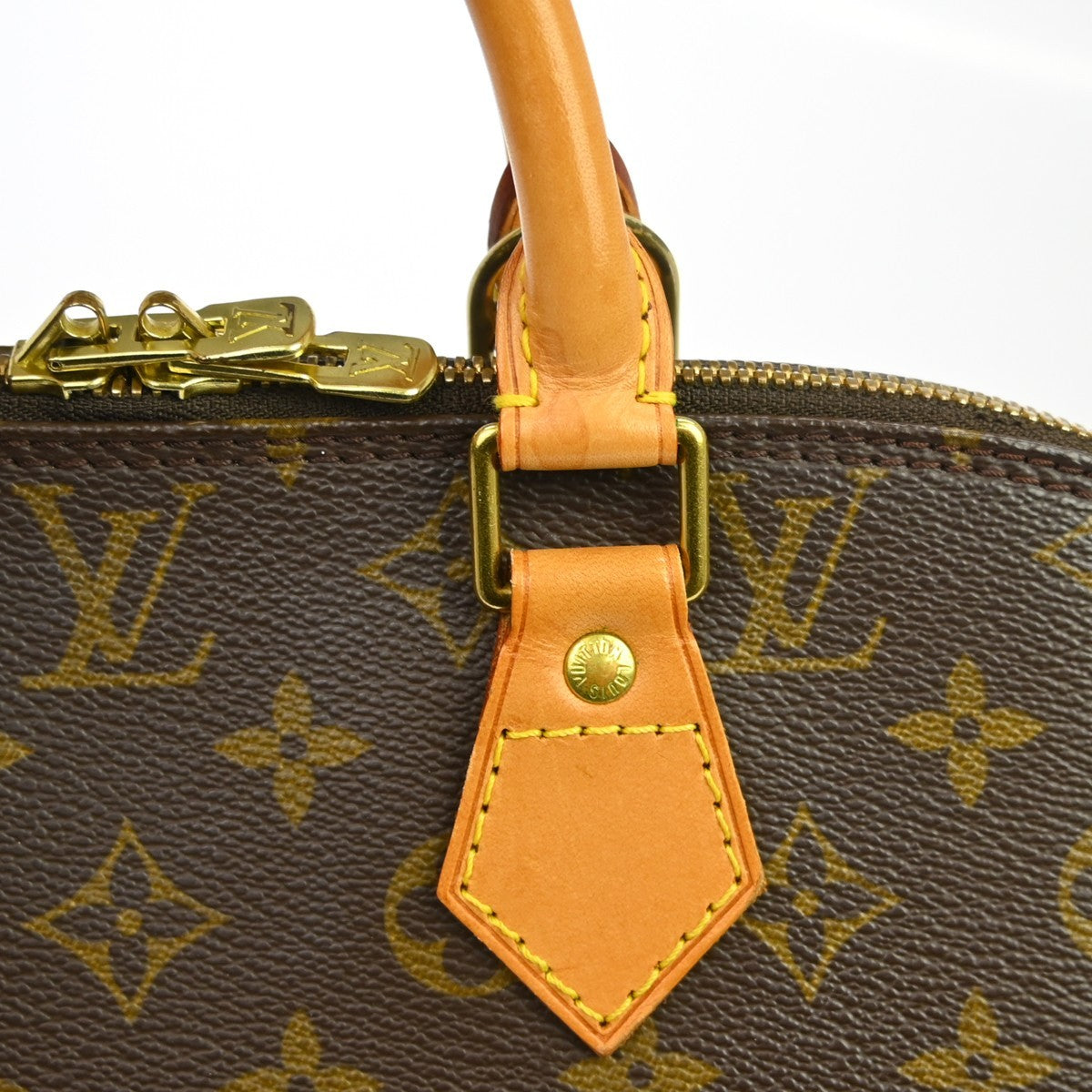 Louis Vuitton Alma Handbag Monogram Canvas, Brown, Canvas, Handbag