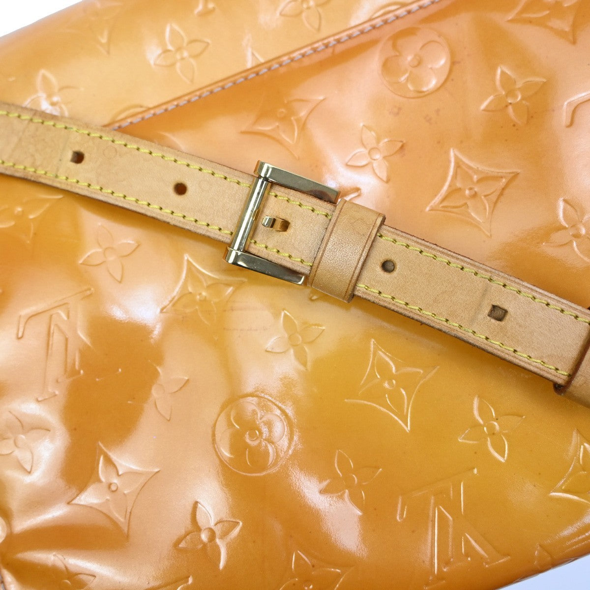 Louis Vuitton Thompson Street Handbag Monogram Vernis, YELLOW, PATENT_LEATHER, Shoulder bag