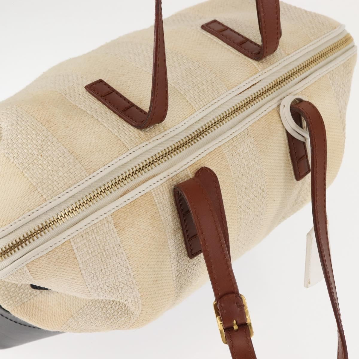 Fendi Pequin 2Bag Canvas and Leather, BEIGE, CANVAS, Tote bag