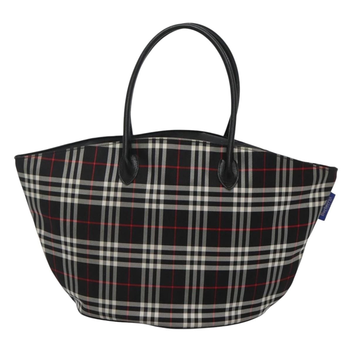 Burberry Nova Check Tote Nylon, BLACK, NYLON, Tote bag