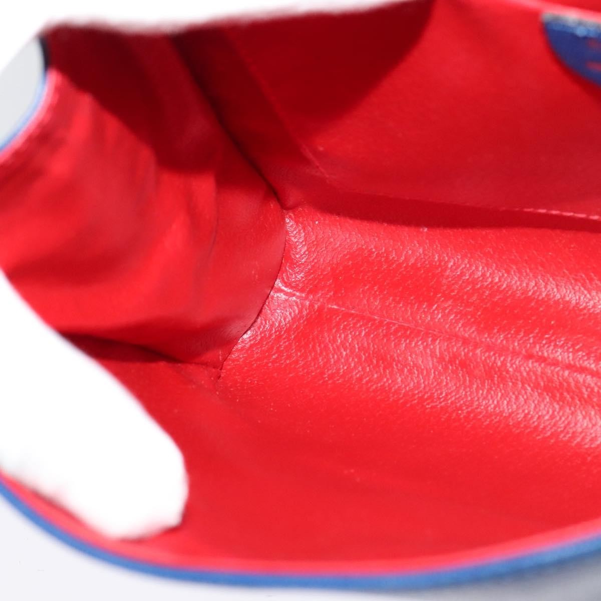 Celine Vintage Circle Logo Crossbody Bag Leather, BLUE, LEATHER, Crossbody bag