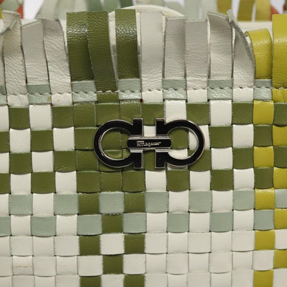 Salvatore Ferragamo Whipstitch Gancini Tote Calfskin, MULTICOLOUR, LEATHER, Tote bag