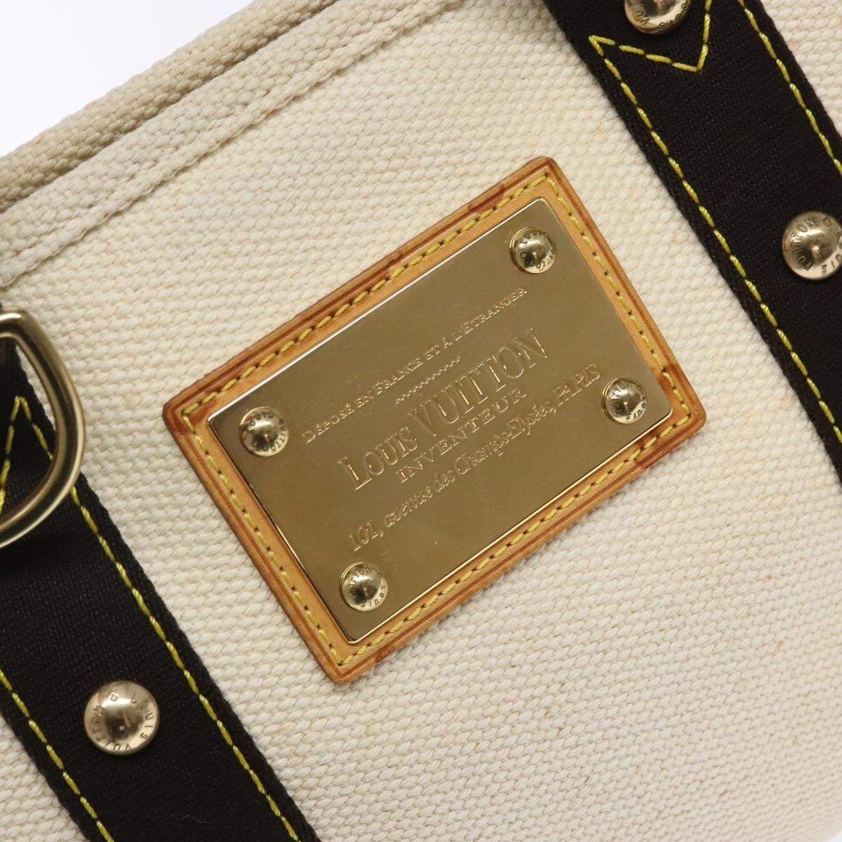 Louis Vuitton Antigua Tote Canvas, WHITE, CANVAS, Tote bag