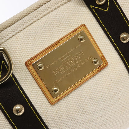 Louis Vuitton Antigua Tote Canvas, WHITE, CANVAS, Tote bag