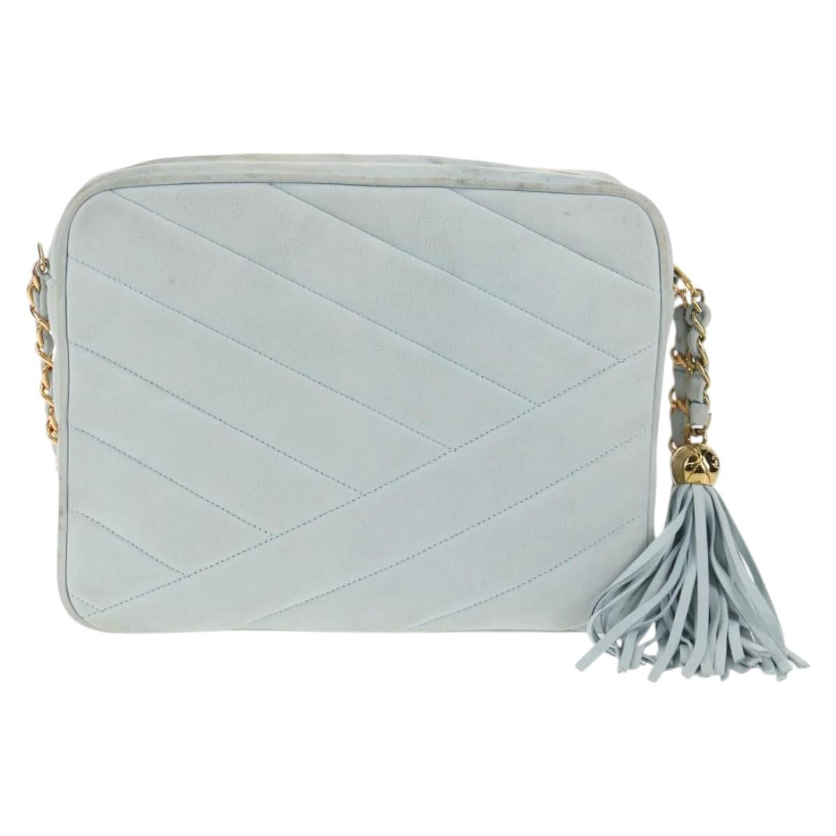Chanel Vintage Camera bag Suede, BLUE, SUEDE, Crossbody bag