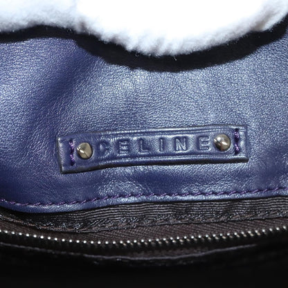 Celine Shoulder Bag Leather, PURPLE, LEATHER, Shoulder bag