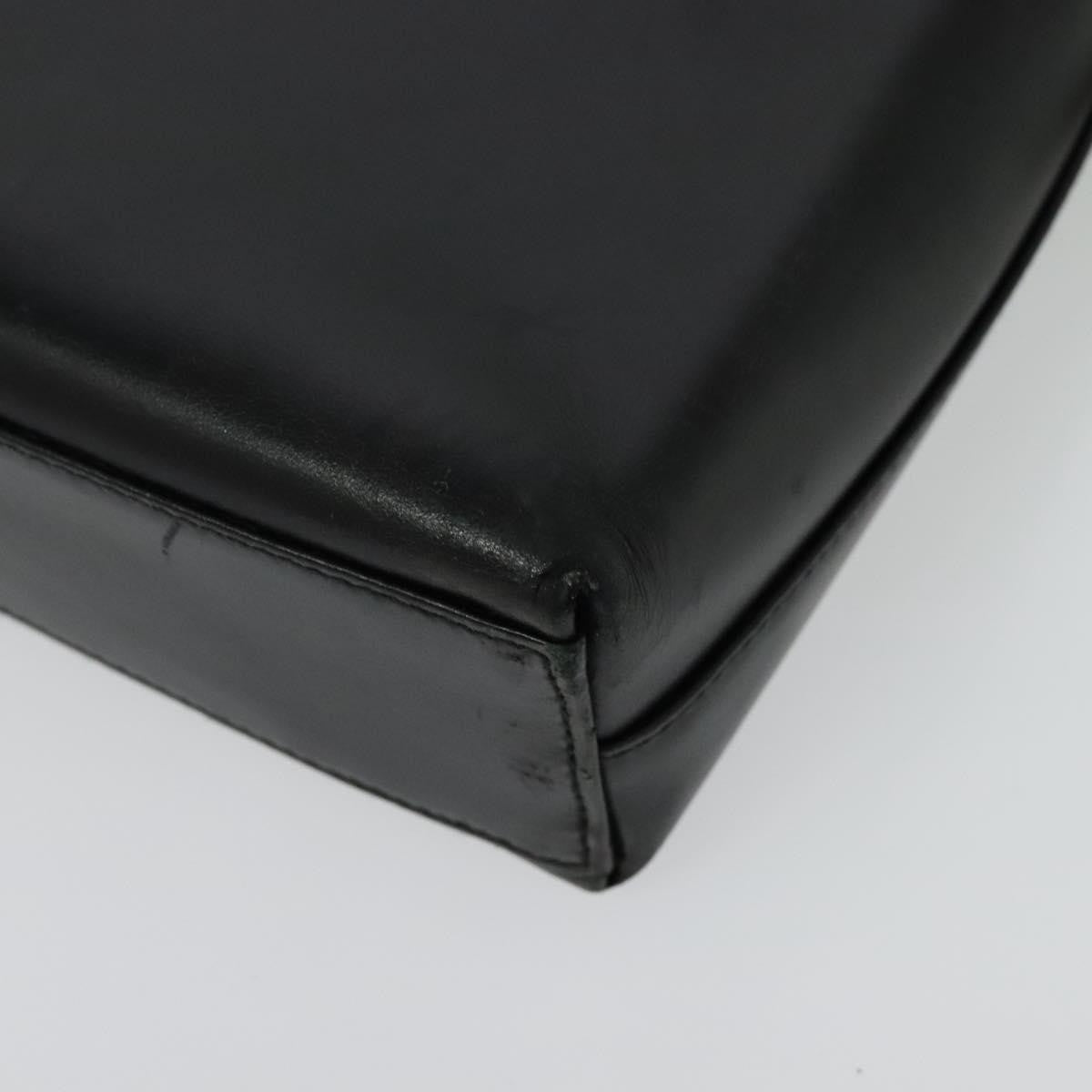 Salvatore Ferragamo Gancini Shoulder Bag Leather, BLACK, LEATHER, Shoulder bag