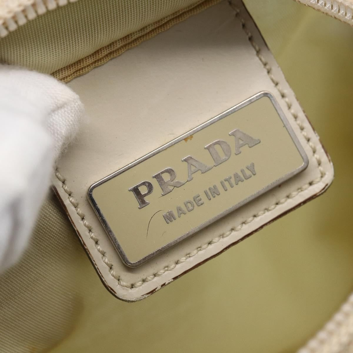 Prada Front Pocket Messenger Bag Tessuto, BEIGE, NYLON, Shoulder bag