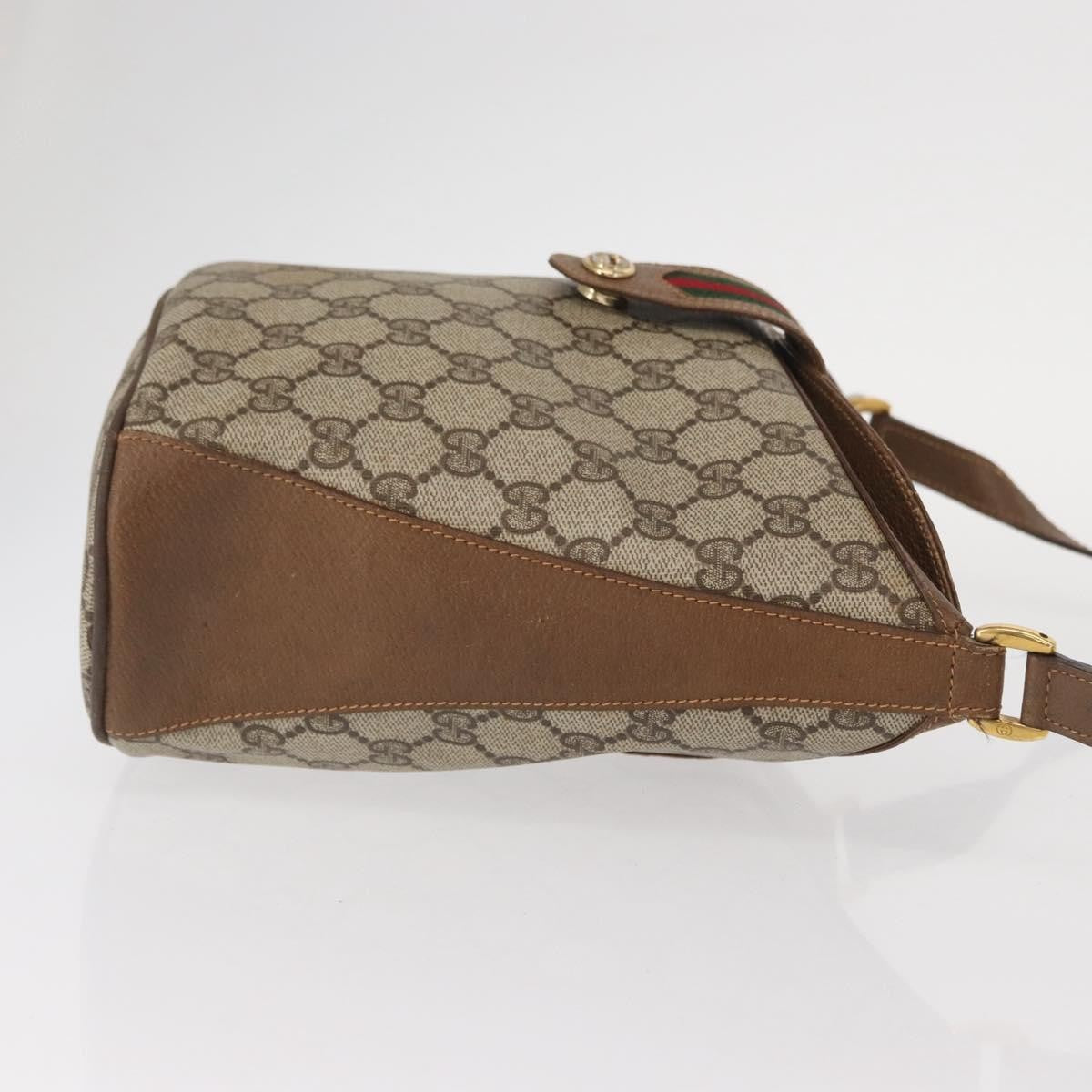 Gucci Vintage Open Shoulder Bag (Outlet) GG Canvas with Leather, BEIGE, PVC, Shoulder bag