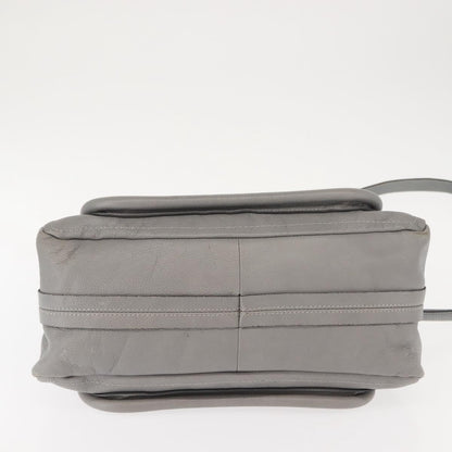 Chloe Paraty Top Handle Bag Leather, GRAY, LEATHER, Handbag