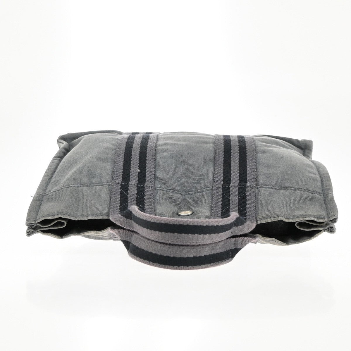 Hermes Fourre Tout Tote Canvas, GRAY, CANVAS, Tote bag