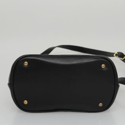 Celine Shoulder Bag Leather, BLACK, LEATHER, Shoulder bag