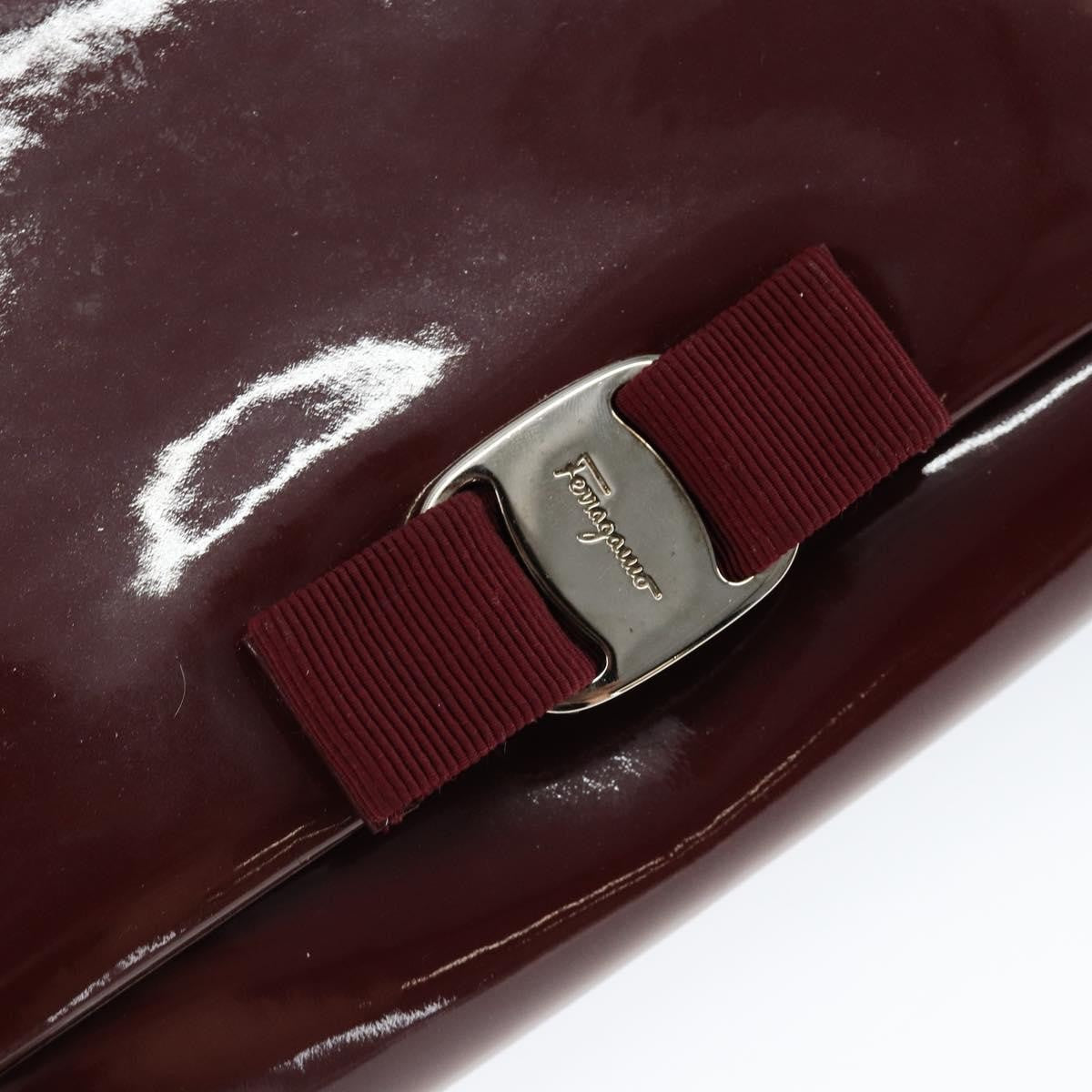 Salvatore Ferragamo Vala Chain Shoulder bag Patent leather, RED, PATENT_LEATHER, Shoulder bag